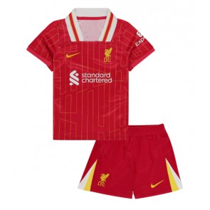 Lacne Dětský Futbalové dres Liverpool 2024-25 Krátky Rukáv - Domáci (+ trenírky)